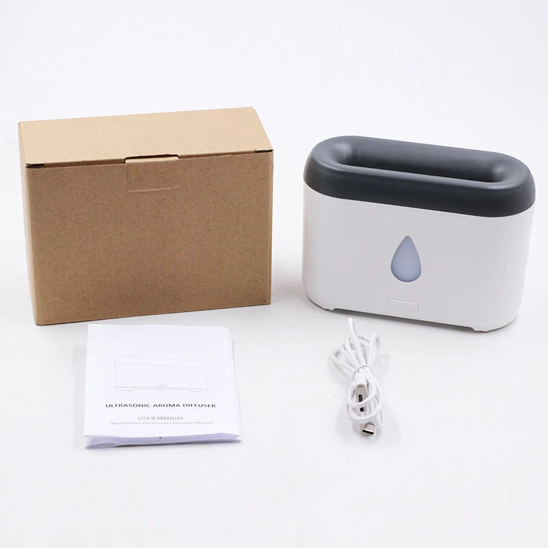 200ML USB Aroma Diffuser Flame Scent Diffuser Machine Ultrasonic Mini Portable Air