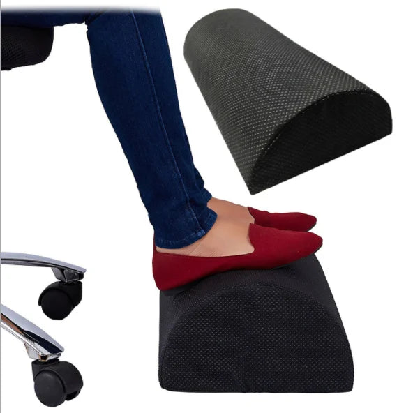 Adjustable Memory Foam Foot Rest for Office Chair Solid Pattern Knitted Technics