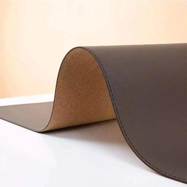 Premium Dual-Sided Cork Leather Desk Pad Non-Slip Large Office Desk Writing Pad Work
