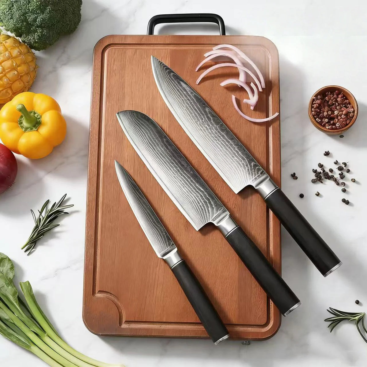 VG10 Steel Core Chef Knife 67-Layer Traditional Damascus Steel Premium Wood Handle Full