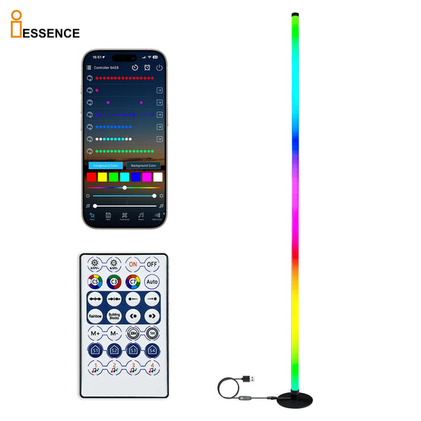 RGB Floor Lamp LED Corner Floor Lamp Standing Lamp Smart App Remote Control Color