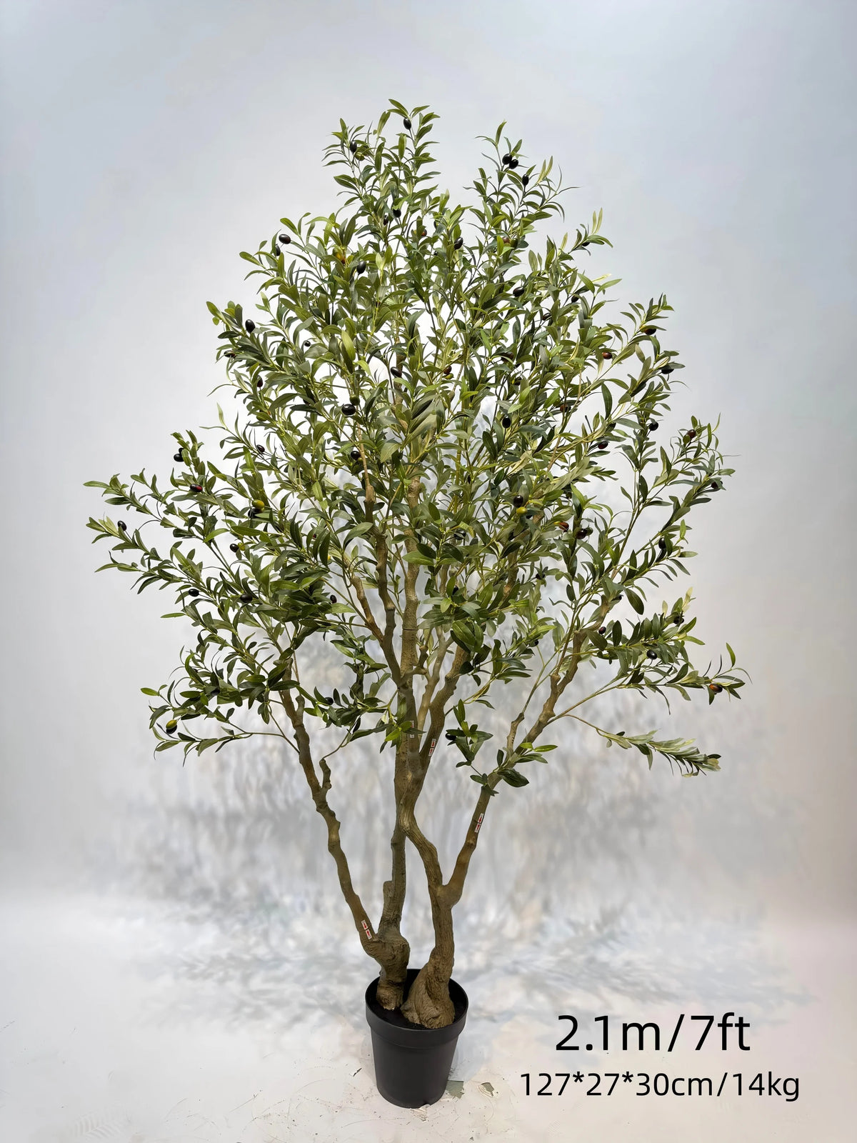 6ft-8ft Large Artificial Olive Tree with Ceramic PP Pot, Freight Saving Detachable