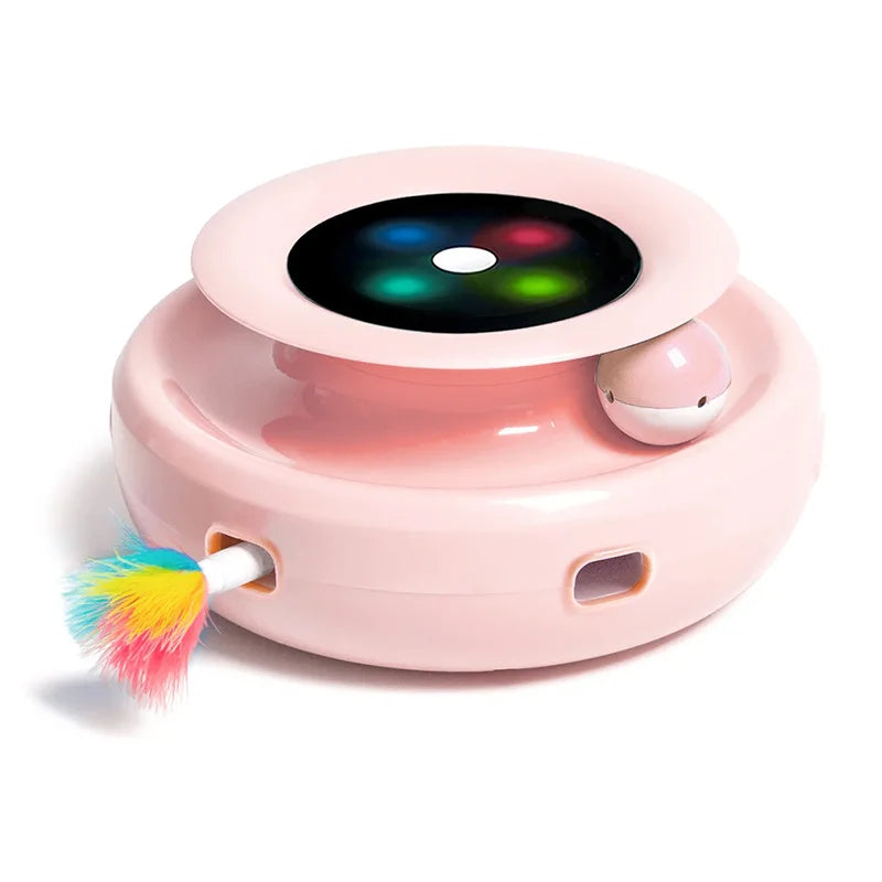 3 in 1 Automatic Interactive Cat Toy Electric Rotating Butterfly Feather Glow Ball Indoor