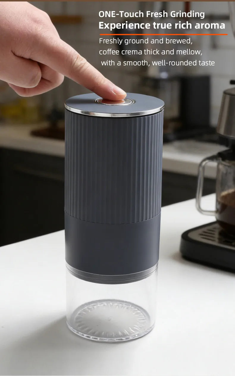 New Popular USB Rechargeable Electric Round Coffee Beans Grinder Portable Outdoors