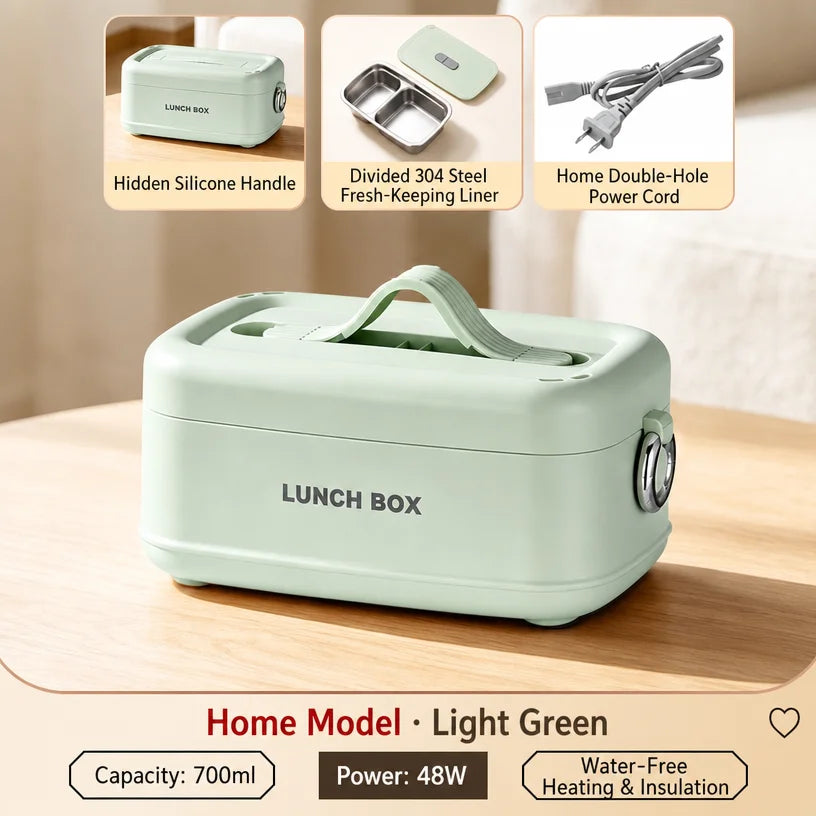 Electric Lunch Box 48W Low Power Back to School Stainless Steel Portable Electric Food