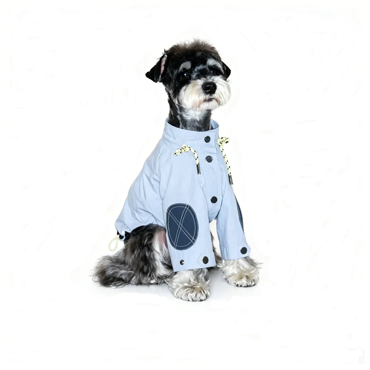 Retro Waterproof Cotton Dog & Cat Raincoat Windbreaker High Collar Adjustable Lightweight