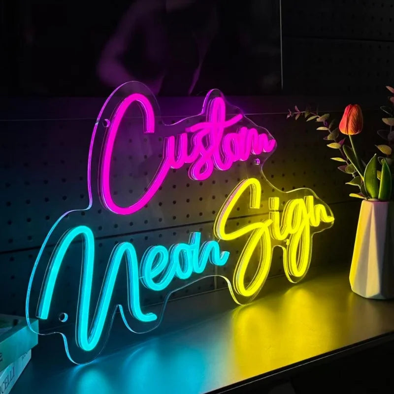 Acrylic LED Neon Sign Multi-Color IP65 Waterproof for Wedding Home Bar Shop Decoration