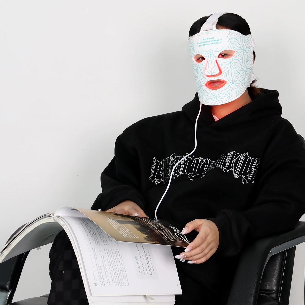 Rechargeable LED Face Mask with 4 Colors Including Red and Infrared