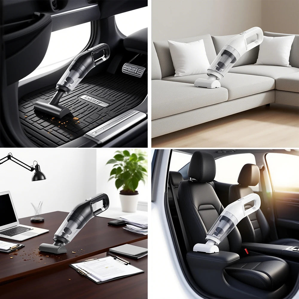 Portable Rechargeable Handheld Car Vacuum Large Suction Power Wireless Car Vacuum Cleaner