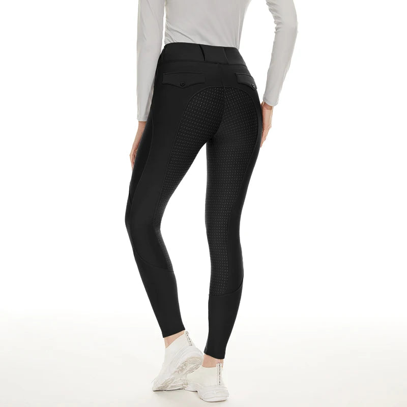 Horse Riding Breeches Keep Warm Competition Equestrian Pants Fleece Lining in Winter