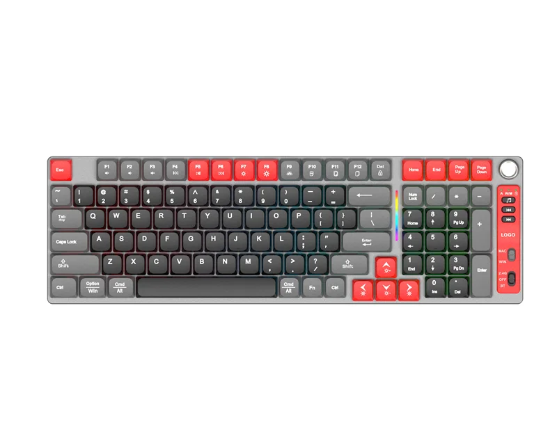 Low Axis Mechanical Keyboard 2.4G 84 Keys Anti-Ghosting RGB Backlight Multimedia Keys USB
