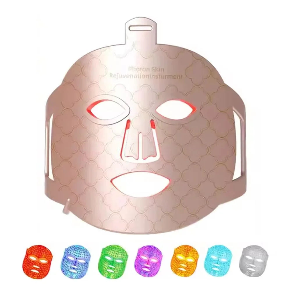 Silicone LED Face Mask with 4 Light Colors, 630nm Red and 850nm Infrared