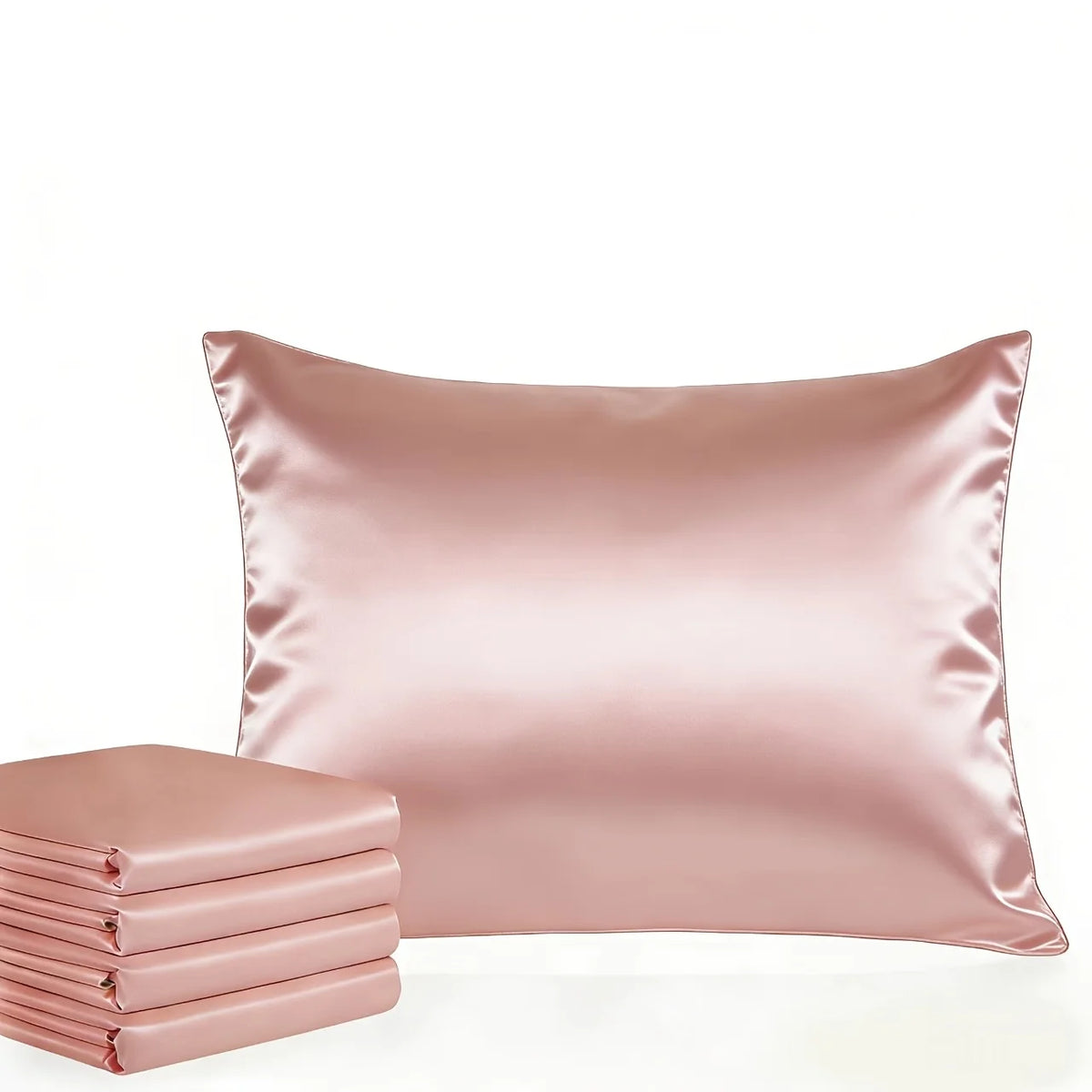 4Pcs Luxury Satin Pillowcase Set Silky Smooth Fabric for Hair & Skin Care Hypoallergenic