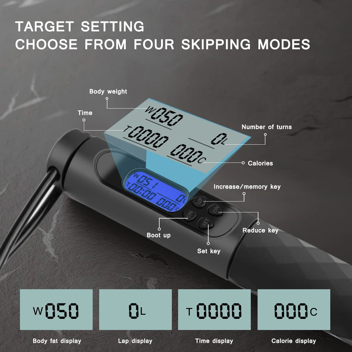MacFit Adjustable Speed Fitness Training Skipping Weighted Smart Skip Jump Rope