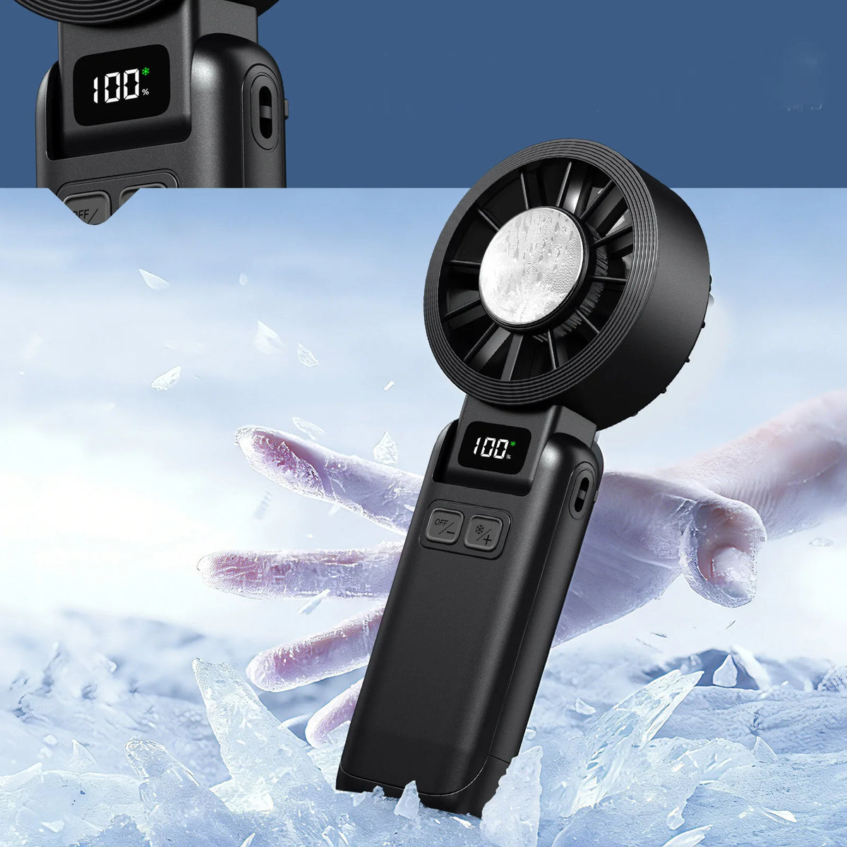 3600mAh Mini Portable Fan USB Rechargeable Plastic Material for