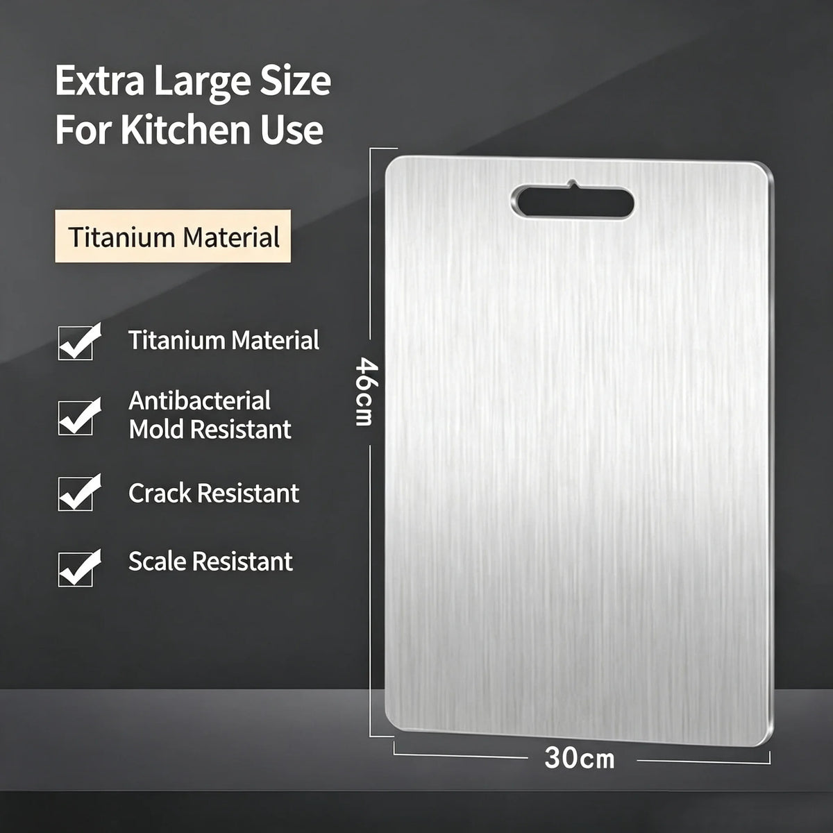 Double Sided Titanium Cutting Board Antibacterial Kitchen Chopping Board With Hanging