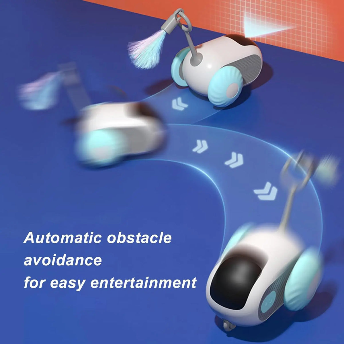 Remote Controlled Silicone ABS 2-Modes Automatic Moving Interactive Kitten Training Toy