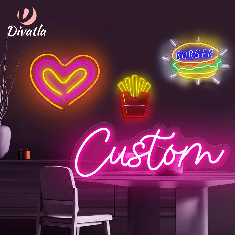 Fast Delivery Wall Decor UV Print Led Electronic Signs Night Lights NO Neon Sign