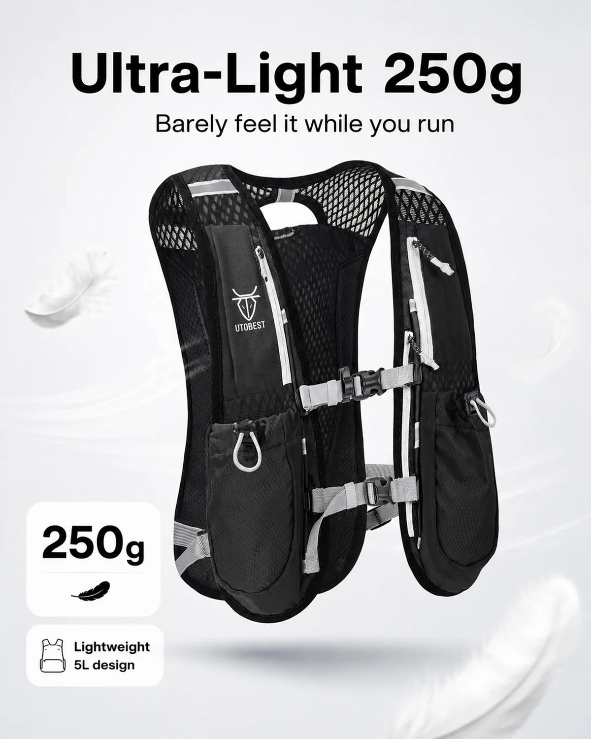 Custom Multifunctional Unisex Ultra Waterproof Nylon Vest Backpack Hydration System Trail