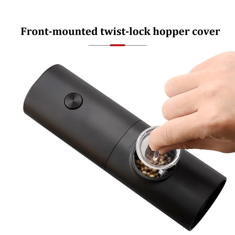 Battery Operated Electric Spice Mill Plastic Automatic Salt Pepper Grinder Set With Led