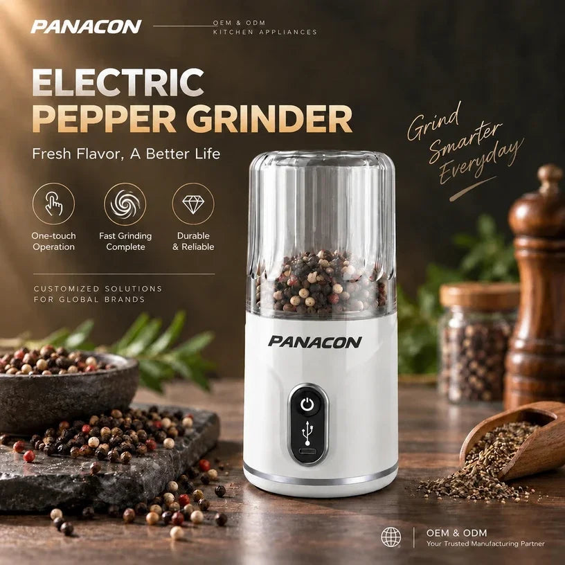 Custom Electric Pepper and Salt Grinder Set Portable Rechargeable Spice Powder Machine