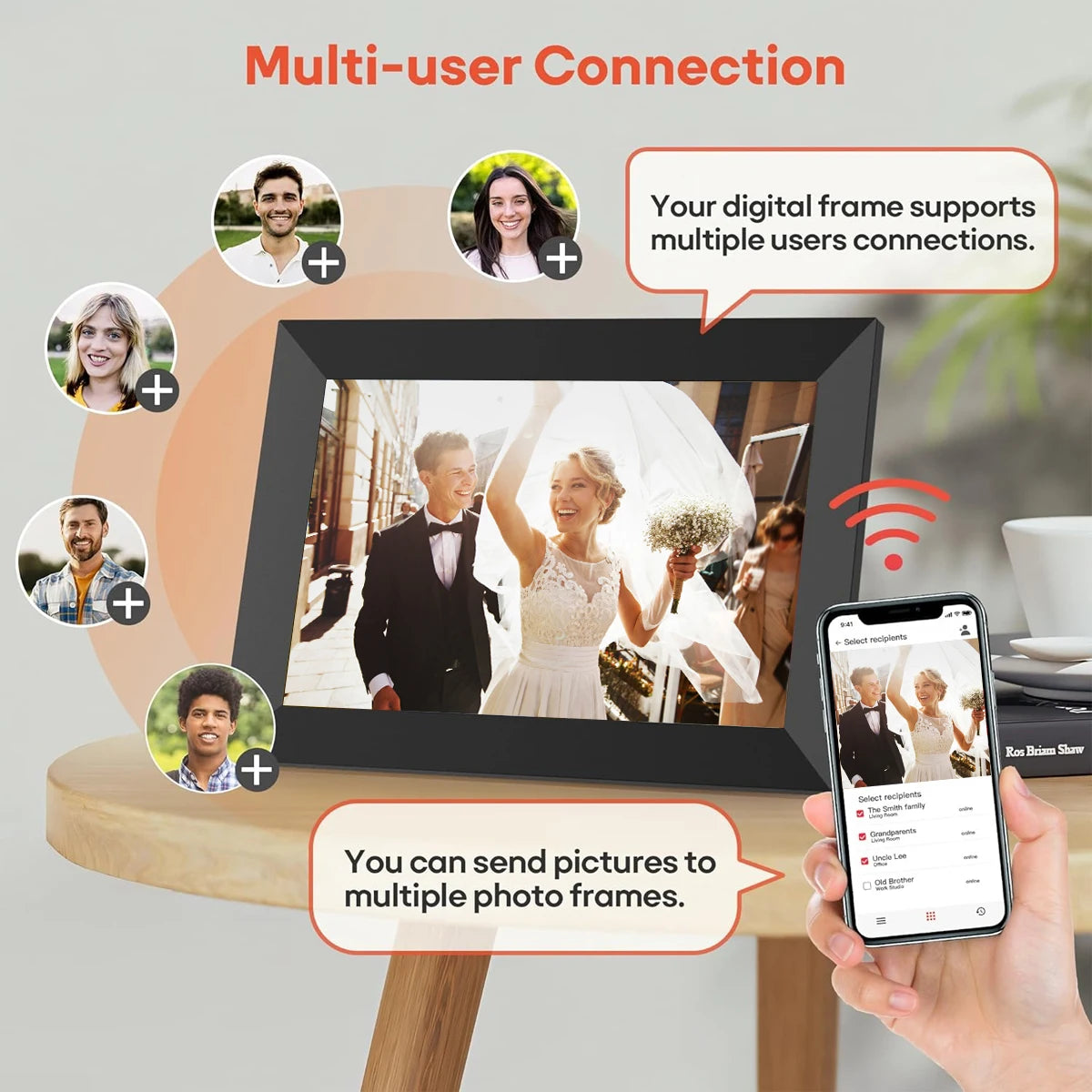 Frameo/Uhale 10.1 WiFi Digital Picture Frame with 1280x800 HD Touch Screen Digital Photo