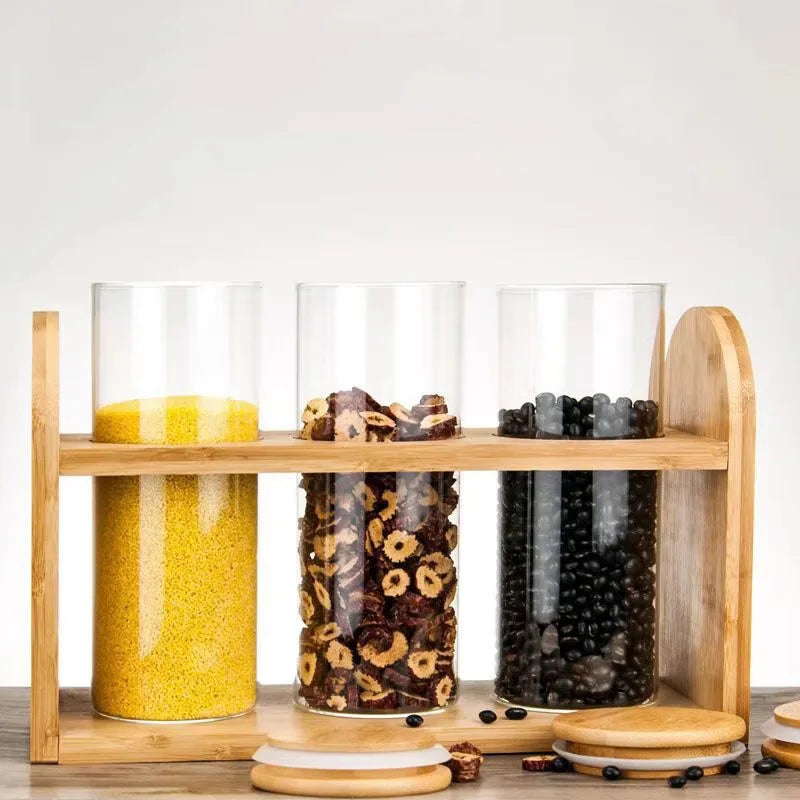 Borosilicate Mini Small Glass Spice Jar Set Food Storage Container Bottle With Airtight