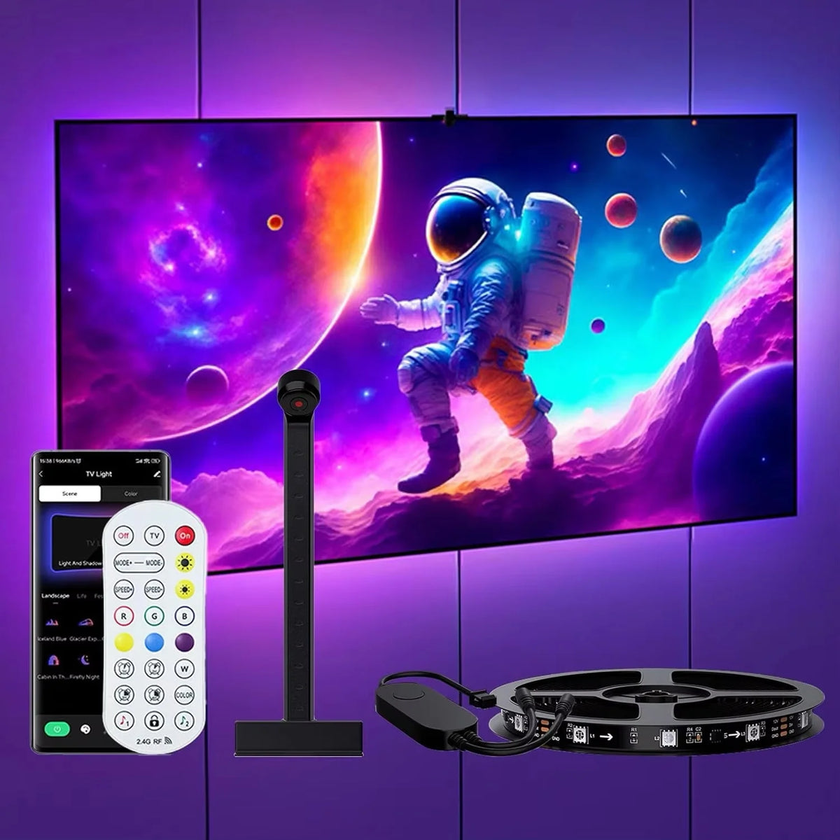 5m RGB Color-Changing LED TV Backlight Strip for 55-60 Inch TVs