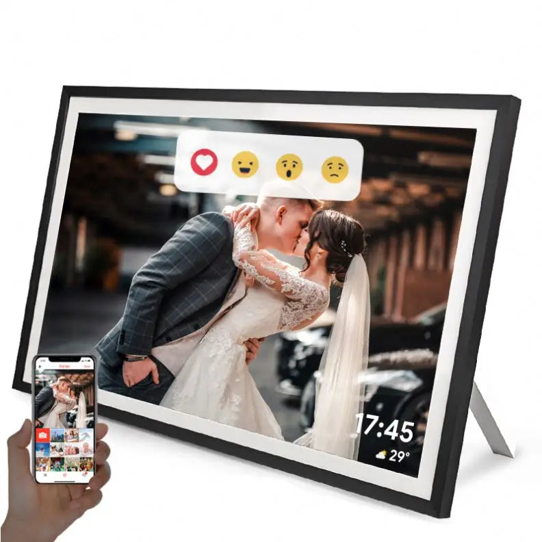 Wall Mountable 15.6 Inch Digital Photo Frame with IPS LCD Display Auto Slideshow & WiFi