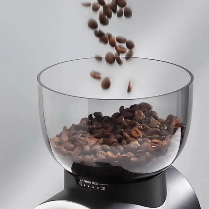 Made in China Automatic Plastic Black Mills Burr Coffee Grinder Electric Professional