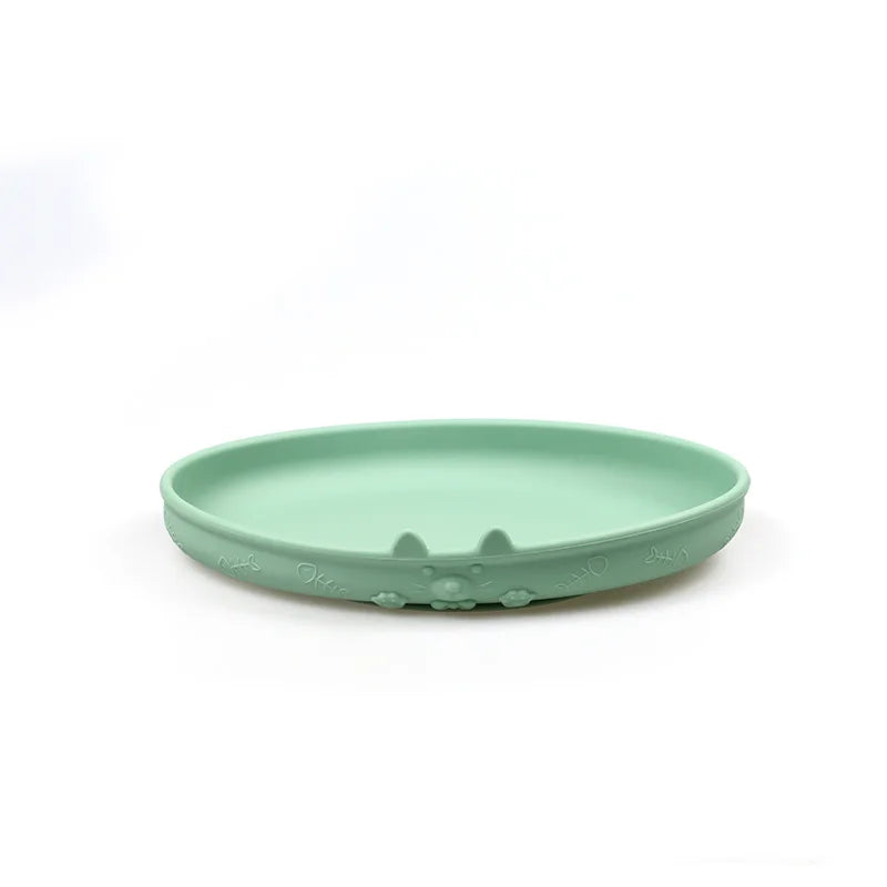 Food Grade Silicone Baby Feeding Set With Cup Bowl Plate Bib Spoon and Fork Easy Clean