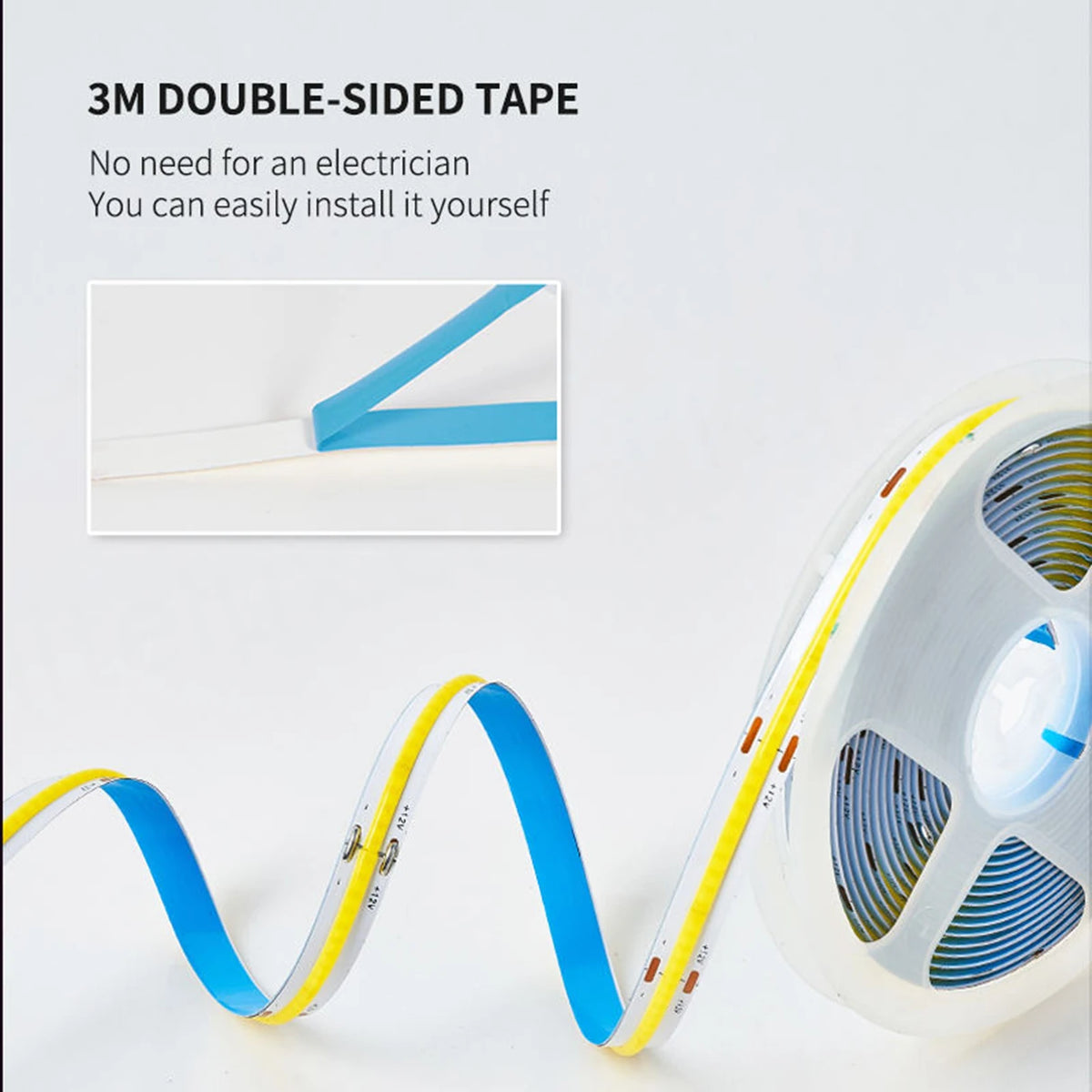 Waterproof Flexible RGBW 24V 3mm Copper LED COB Strip Light with Remote Control and Wi-Fi