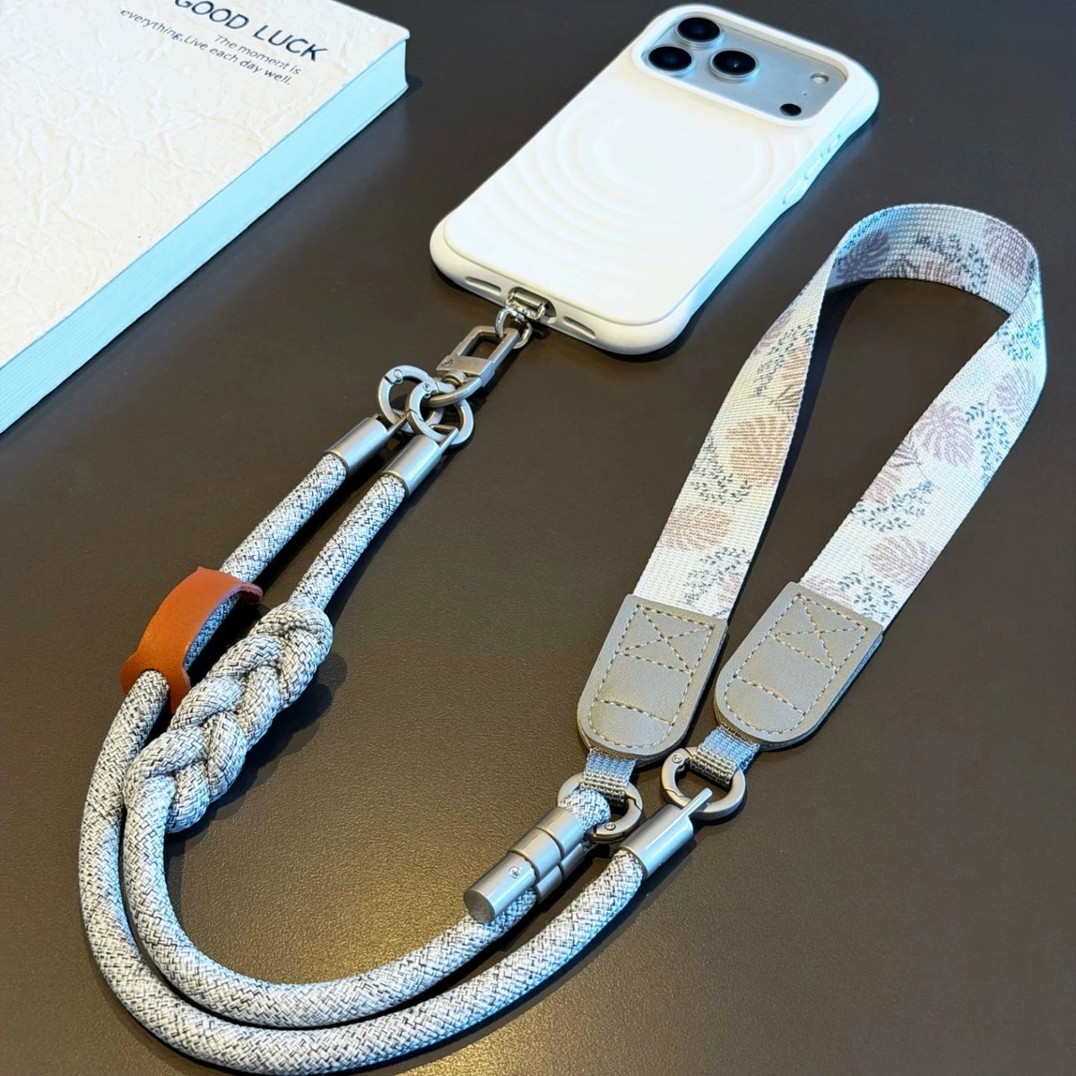 Adjustable Customized Anti-Lost Crossbody Phone Lanyard with ID Card Holder and Hook