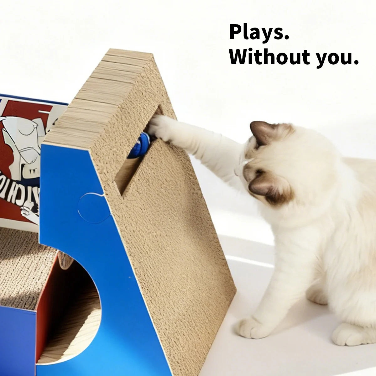 Lightweight Corrugated Cat Scratching Board Flat Pack Cat Scratcher Easy Shipping Space