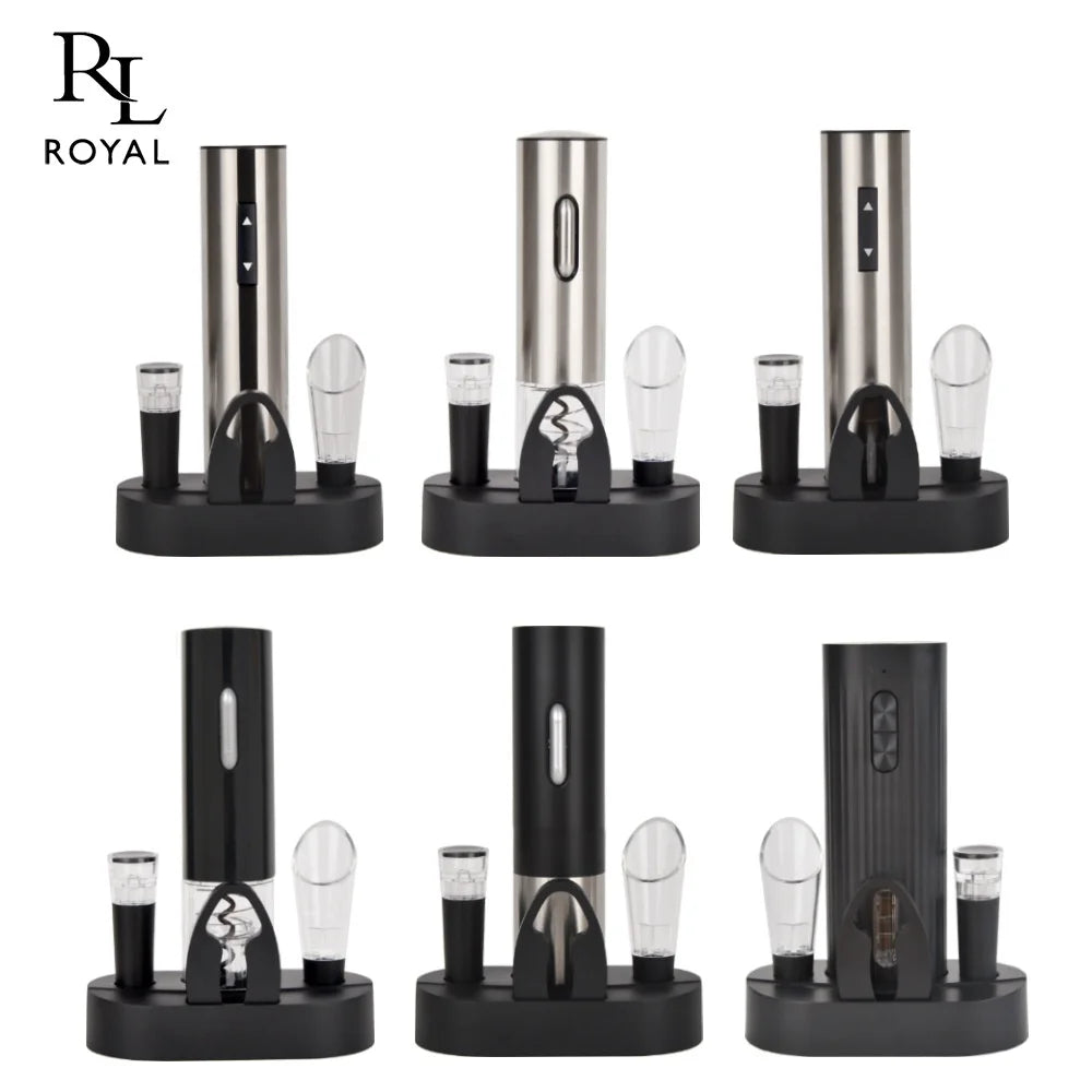 Modern Style Automatic Electric Wine Bottle Opener Set 304 Stainless Steel Four-Piece