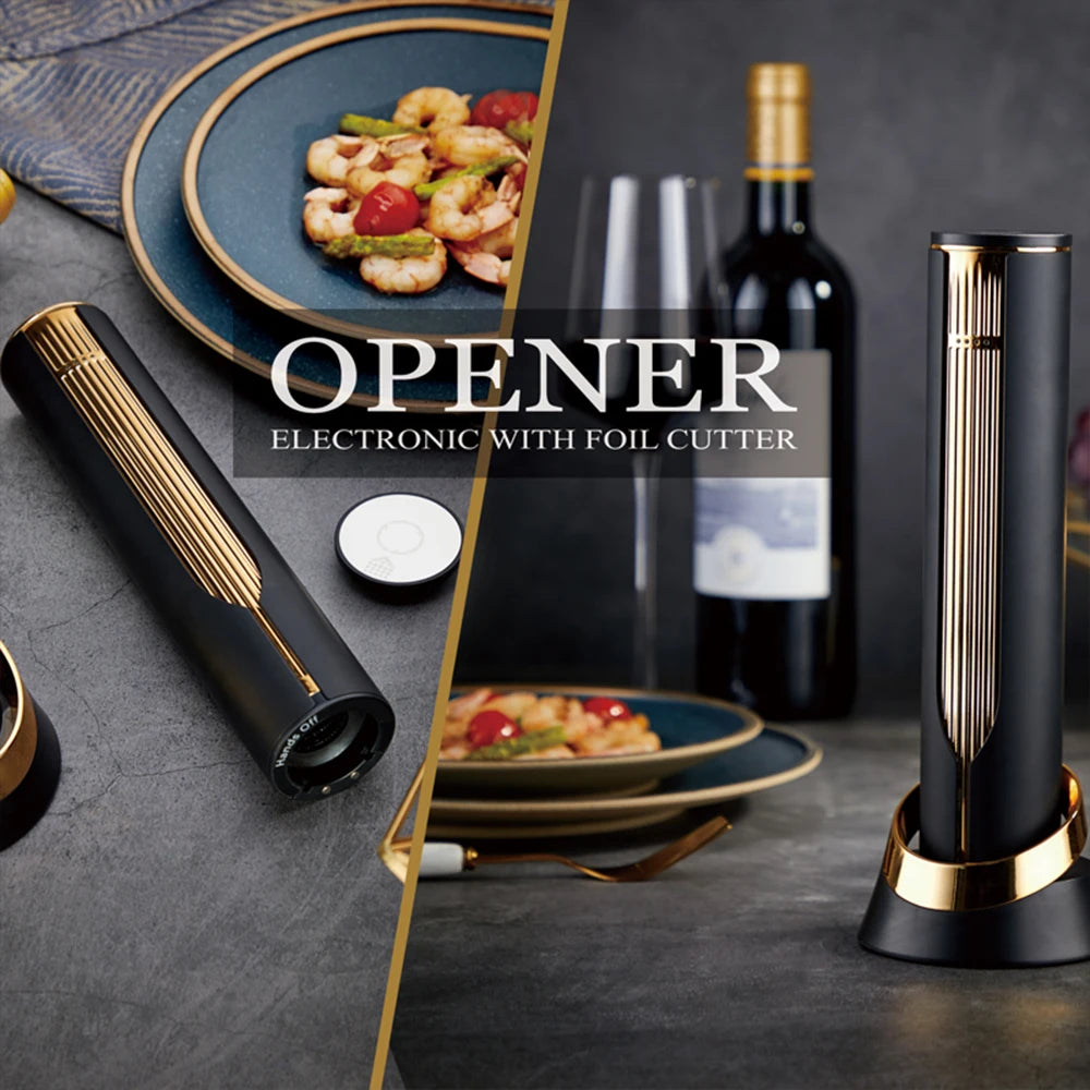 Automatic Usb Rechargeable Black Electric Wine Aerator Electric Wine Opener