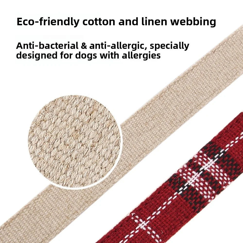 Eco-Friendly Cotton Linen Step-In Vest-Style Dog Harness Adjustable No Pull Soft
