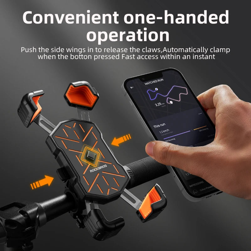 Bicycle Phone Holder Mount 360 Degree Adjustable Fit for 4.5-7.2 Inch Bike Handlebar Cell