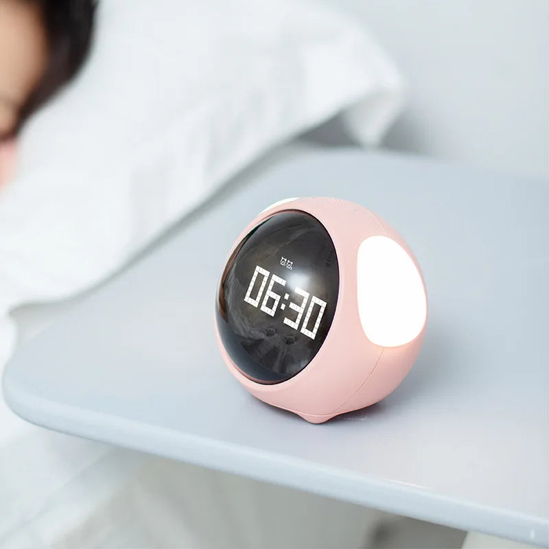 Cute Sunrise Nature Sounds Smart Kids Table Clock Touch Light Wake-Up Feature