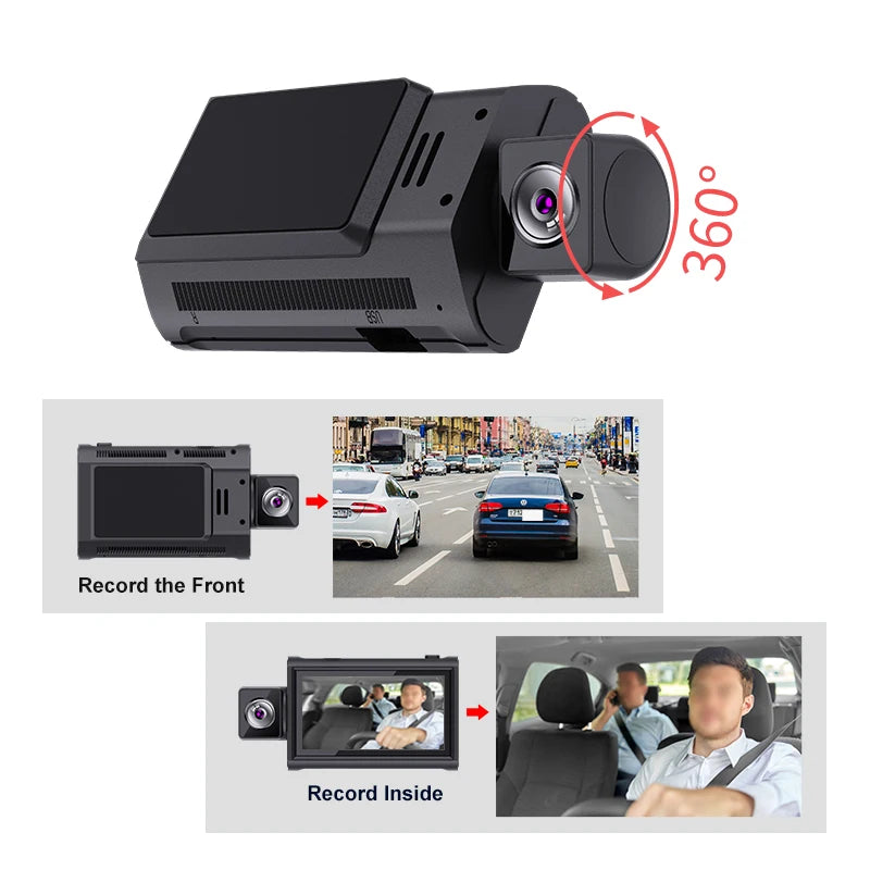 4G Dashcam with SIM Card Front and Rear Live Streaming ADAS WiFi GPS Navigation Android