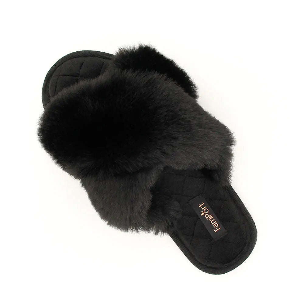 New Slip-on Casual Vacation Platform Cross Toe Super Soft Slippers Sandals Women'S Outer
