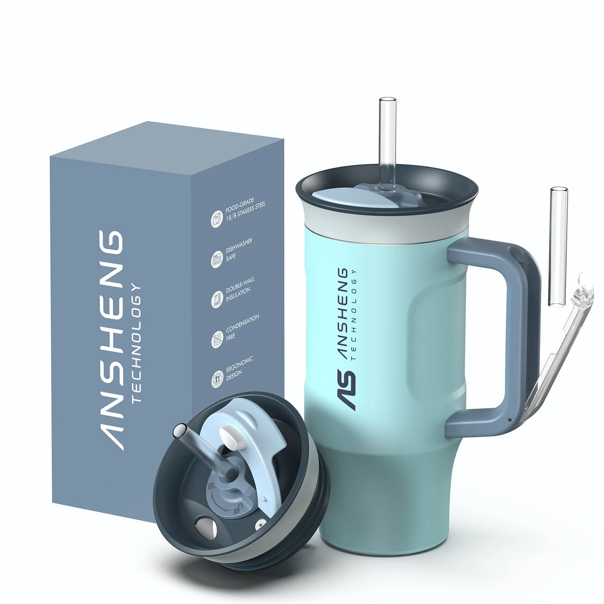 Custom Tumbler 18oz 32oz 40oz Double Wall Stainless Steel Powder Coated Insulated Coffee