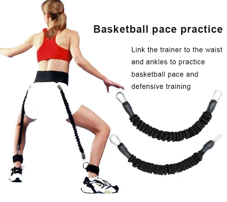 Vertical Jump Trainer Leg Strength Resistance Bands Set for Basketball Volleyball