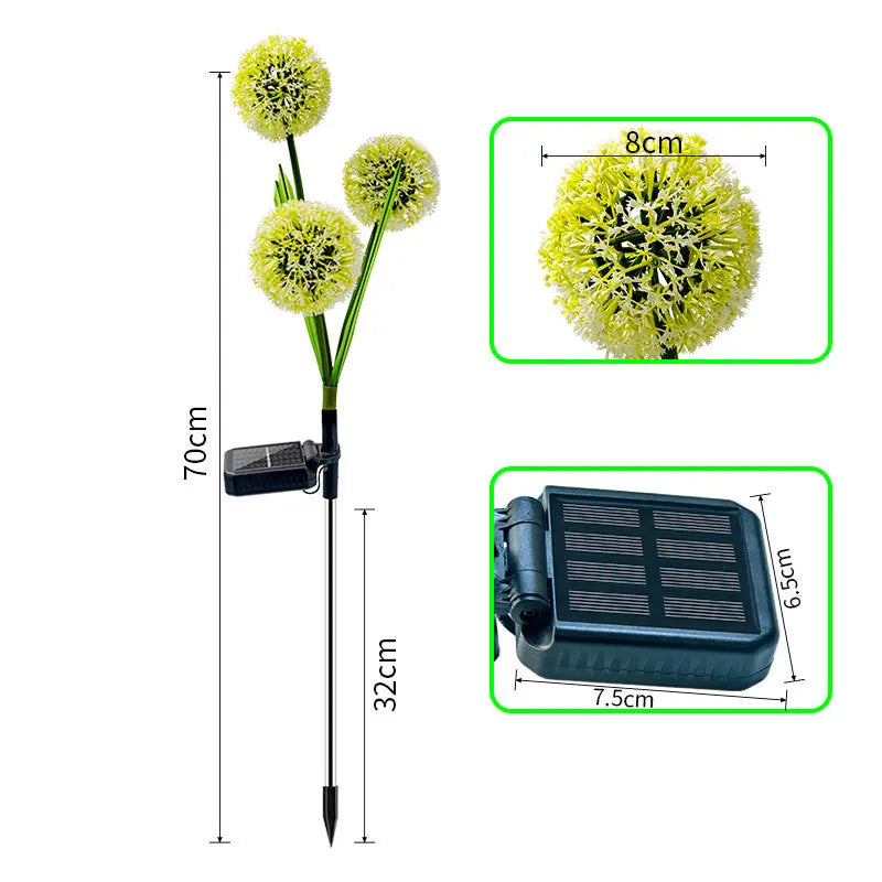 Outdoor Garden Decorative Lights 36 LED Solar Dandelion Lamp 3-in-1 Solar Dandelion