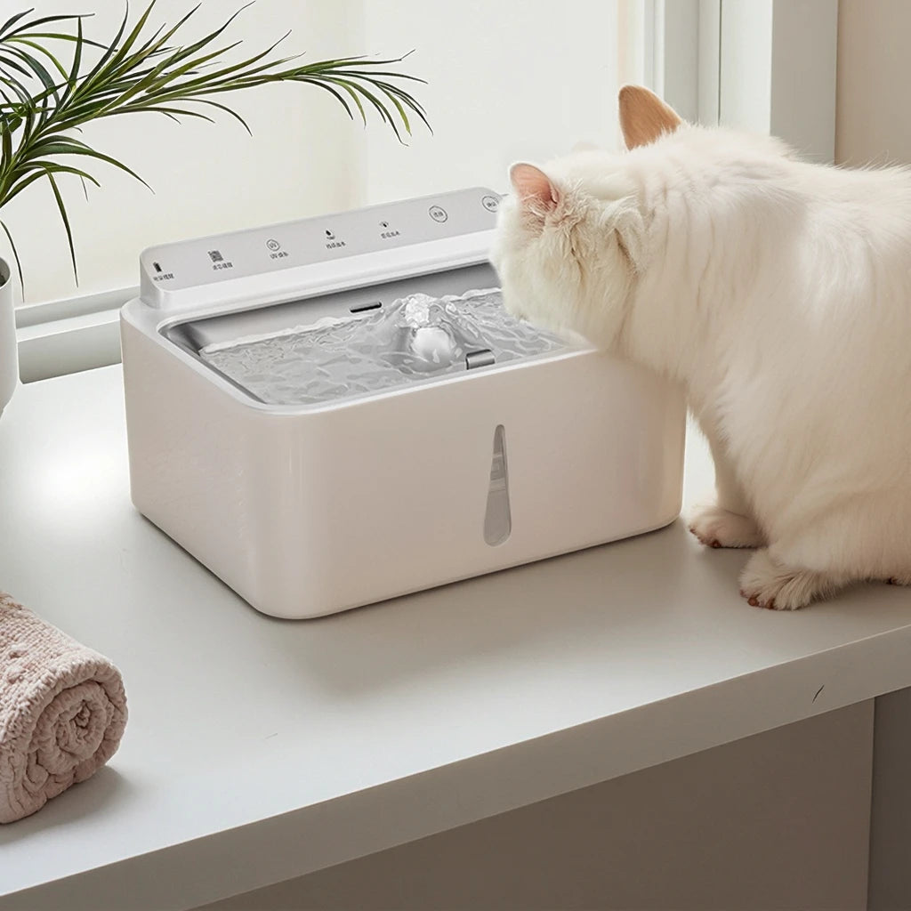 Eco-Friendly ABS Pet Water Dispenser Smart Dog Cat Water Bowl Stainless Steel Fountain