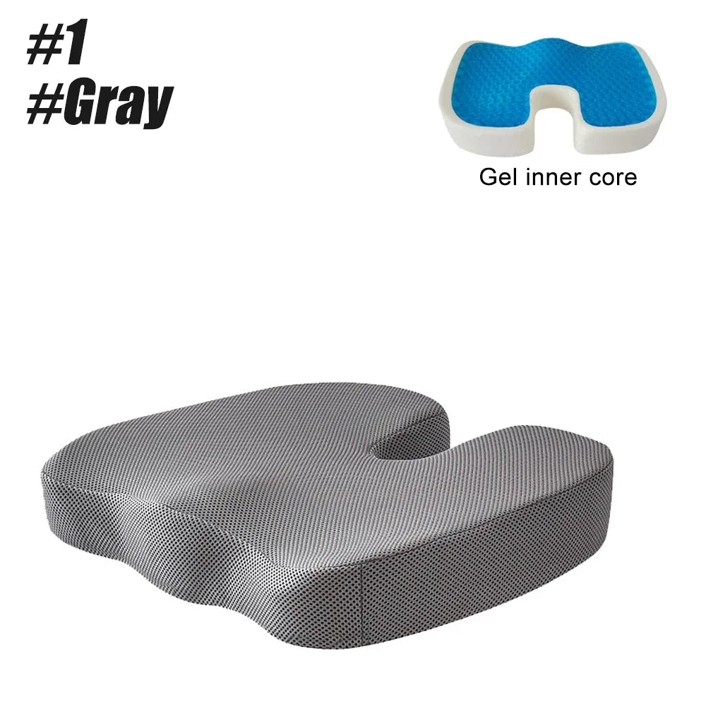 Cooling and Comfortable Gel Seat Cushion Long Sitting Office Chair Memory Foam Seat
