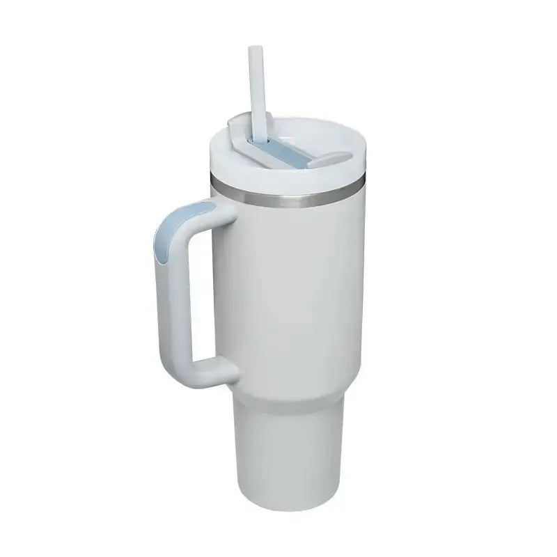 304 Stainless Steel 40oz Double Wall Vacuum Insulated Tumbler with Straw and Hand Grip