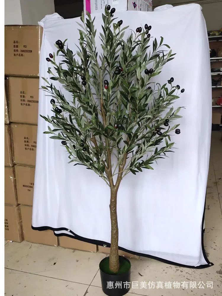 Artificial Olive Tree Bonsai Custom Size UV Resistant Faux Potted Olive Plant Indoor