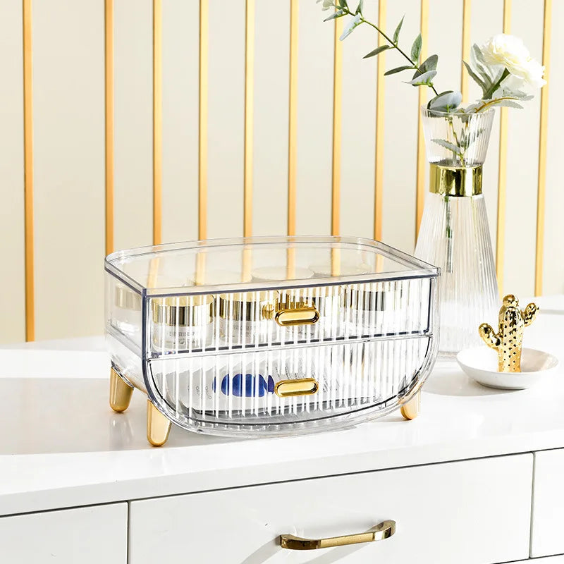 JX Light Luxury Transparent Acrylic Organizer Plastic Cosmetic Storage Box for Lipstick