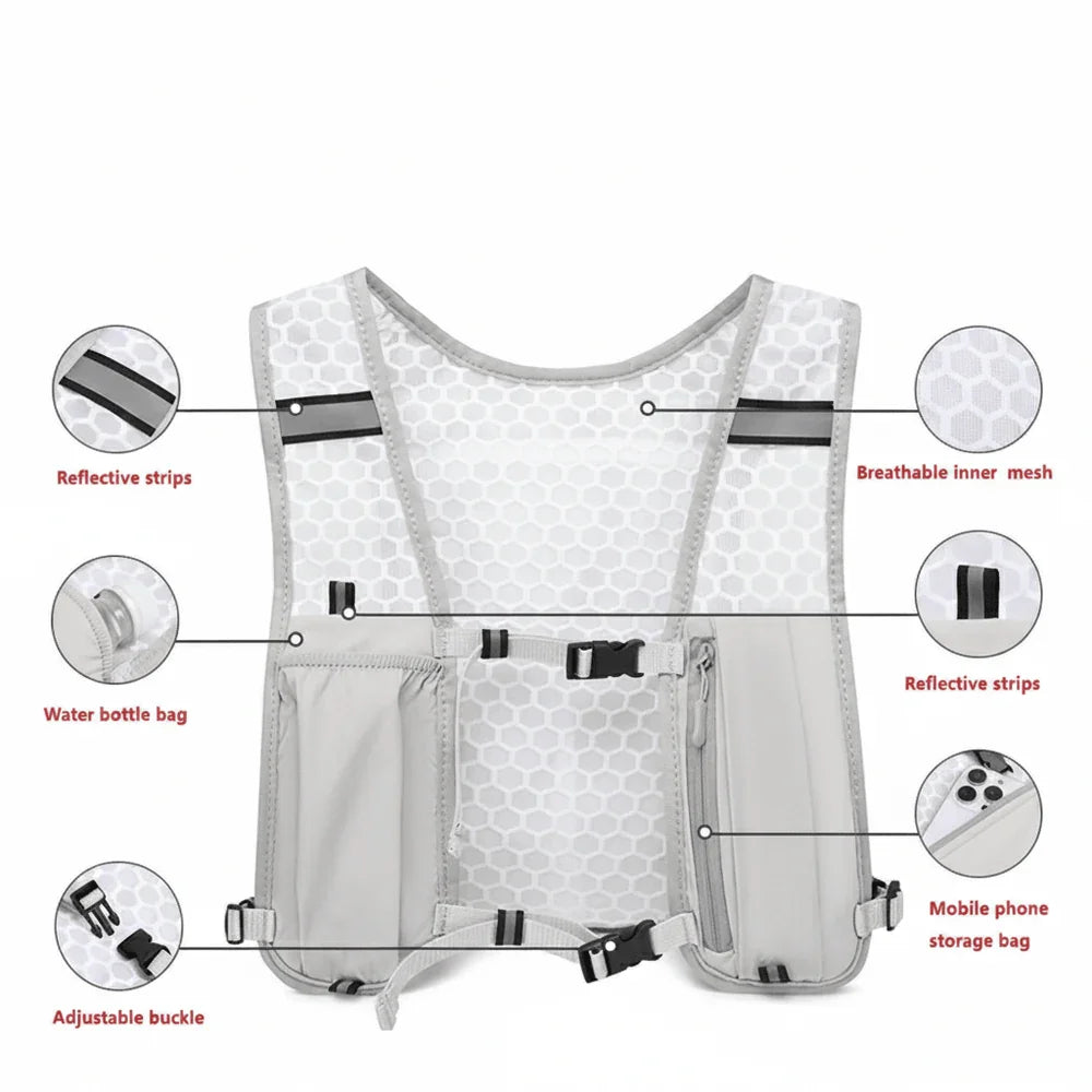 Unisex Multi-Functional Summer Canvas Cycling Running Hiking Sports Vest Breathable